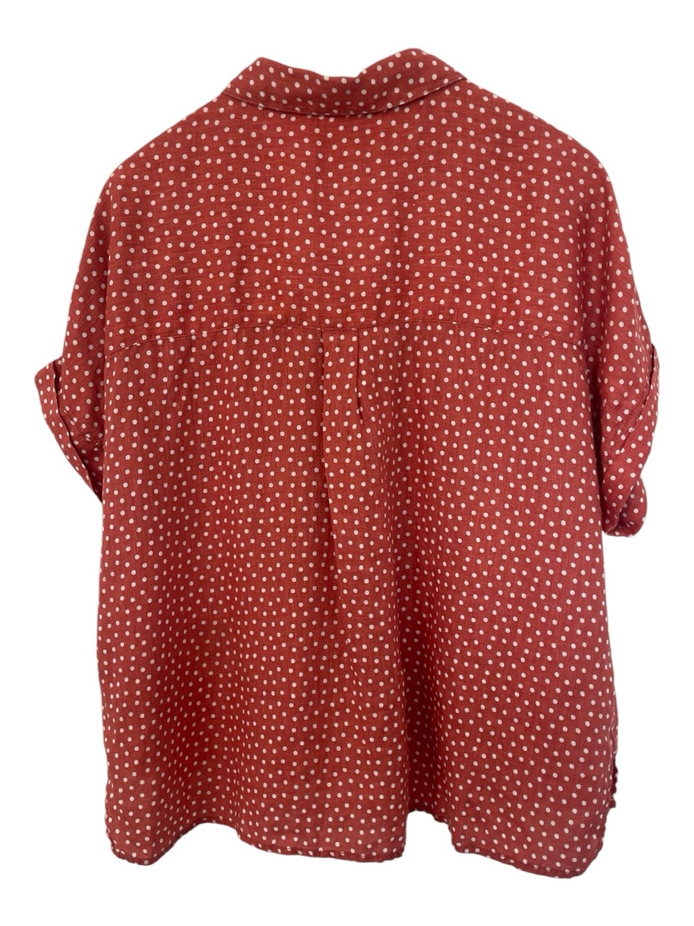 Rachel Zoe 100% Linen Short Sleeve Button-Up Blouse - Picture 2 of 6